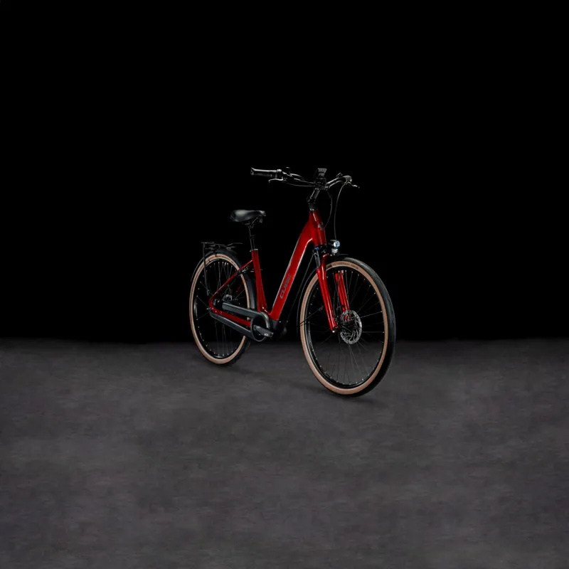 Cube Supreme Hybrid Pro 500 Easy-Entry Electric Bike in Red/Black-6